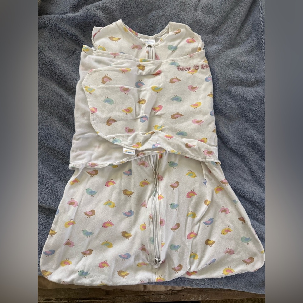 Halo SleepSack Swaddle with Colorful Bird Design